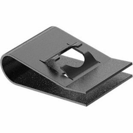 BSC PREFERRED Black-Phosphate Steel No-Slip Clip-On Nut for Number 8 Screw 0.11 to 0.187 Panel Thickness, 25PK 94808A185